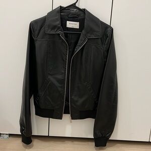 Aritzia Babaton Black Leather Jacket